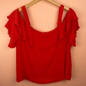J. Crew Poppy Silk Ruffle Off-shoulder Blouse